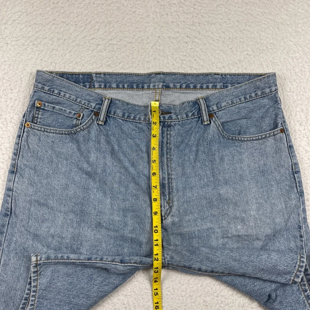 Levi's 505 Denim Shorts Mens 40 Blue Light Wash Straight Fit Casual Summer‎ Dad